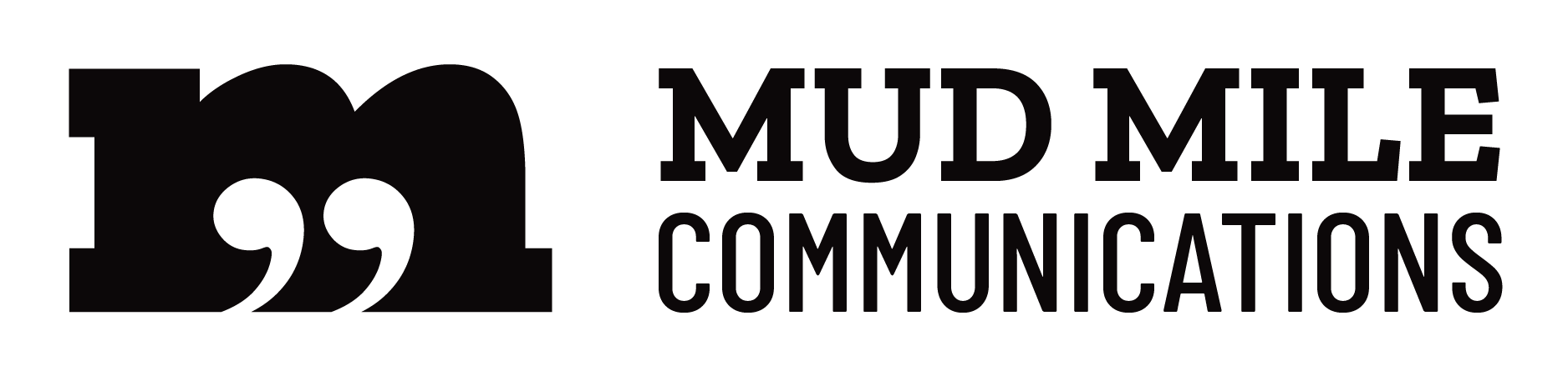Mud Mile Horizontal Logo Black